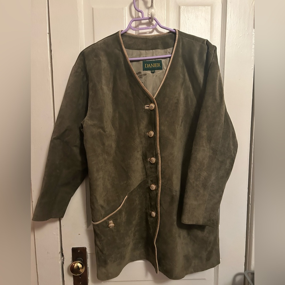 Dark olive Danier jacket - Genuine Leather
